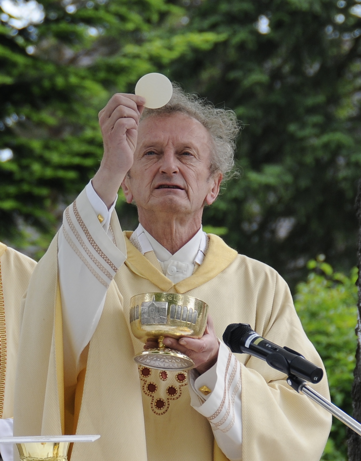 Prälat Möstl feiert Heilige Messe: Wandlung der Hostie