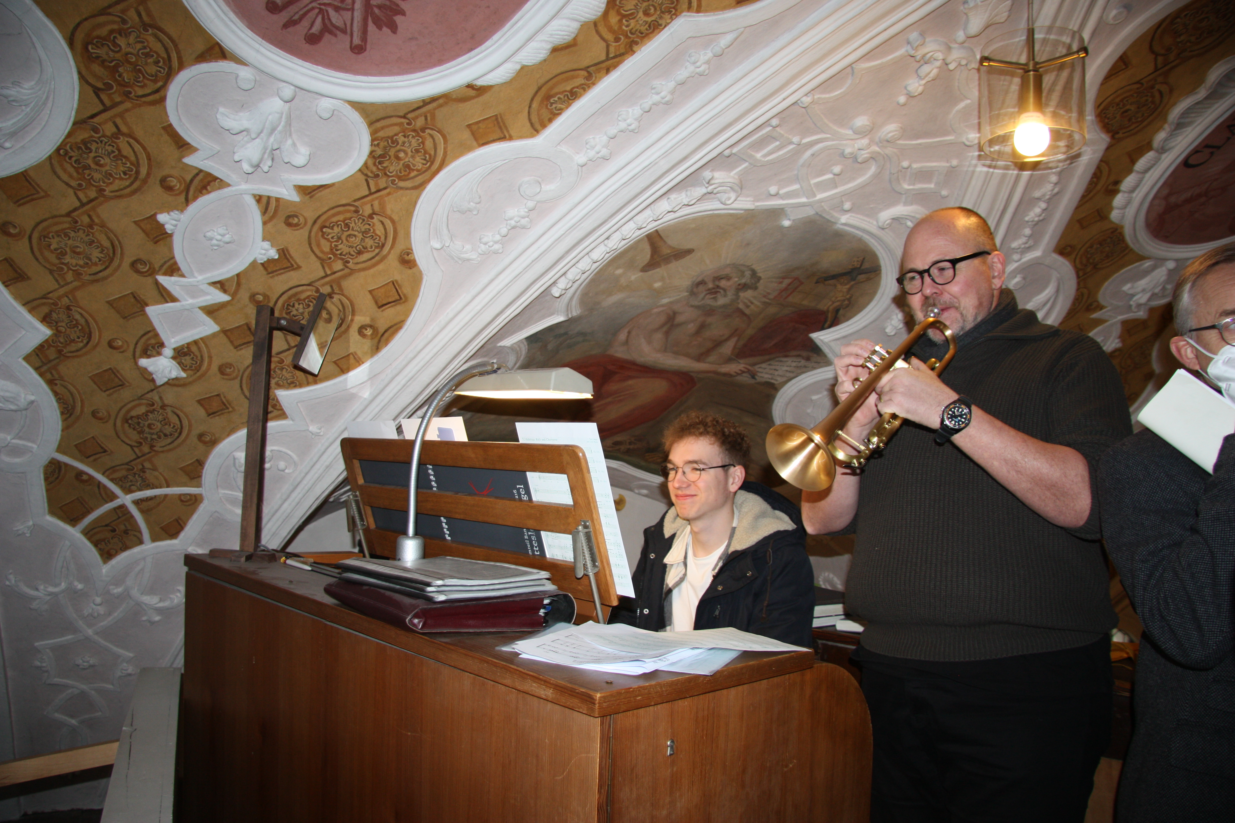 Trompeter Matthias Schäffer und Organist Simon Kratzer