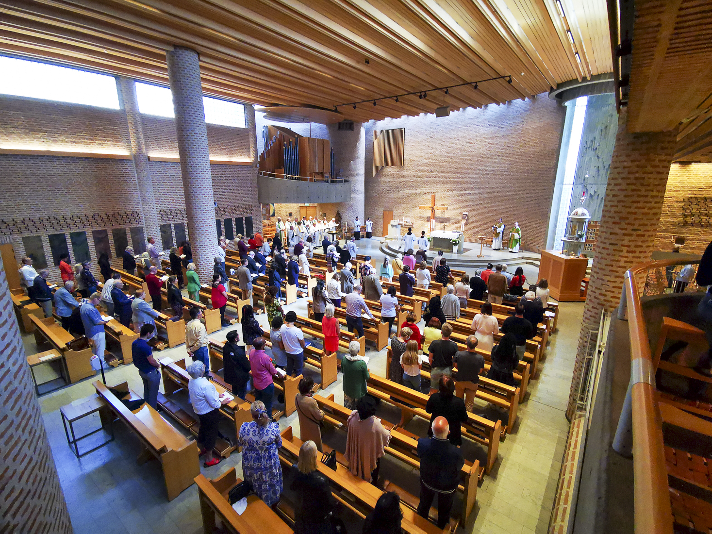 Gottesdienst in der Kirche St. Eugenia in Stockholm. Foto: Bonifatiuswerk/Andreas Kaiser 