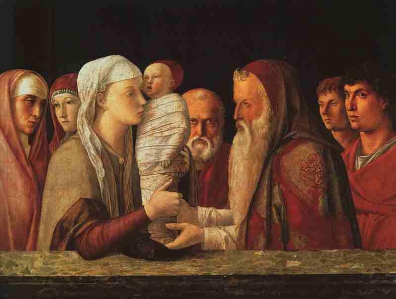 Gemälde mit Maria, Simeon und dem Jesuskind