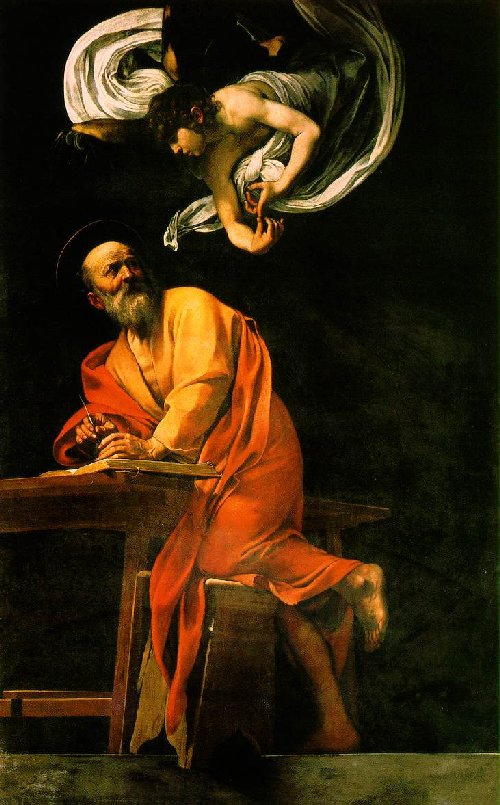 Gemälde Matthäus und der inspirierende Engel