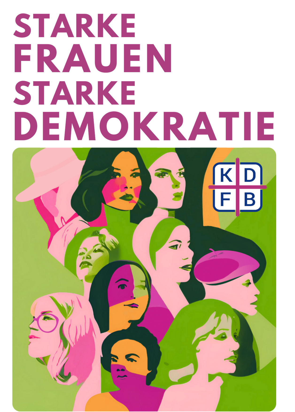 Logo „Starke Frauen – Starke Demokratie“;