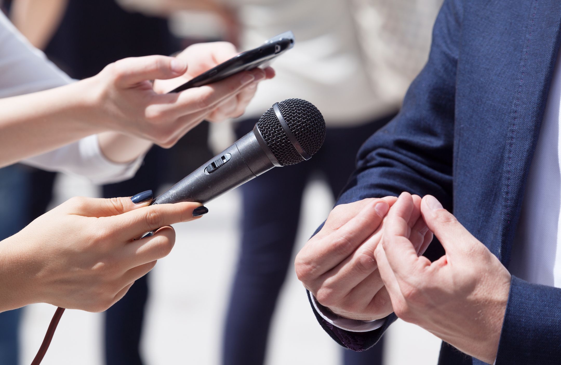 microphone: radio interview