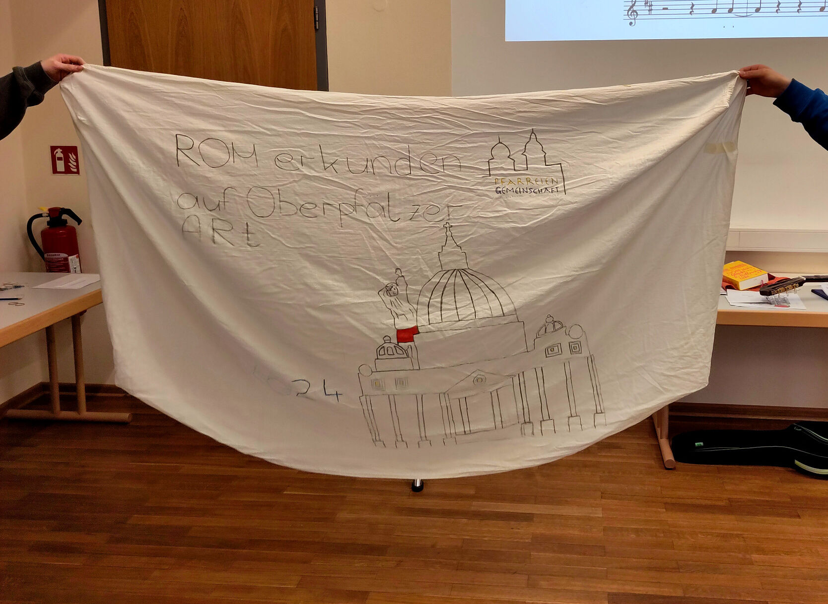 Erster Entwurf des Banners der Wallfahrtsgruppe aus Beratzhausen-Pfraundorf (work in progress)