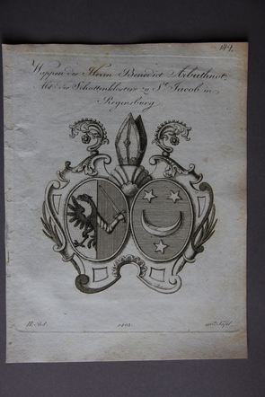 Wappen von Abt Benedict Arbuthnot, 1803
