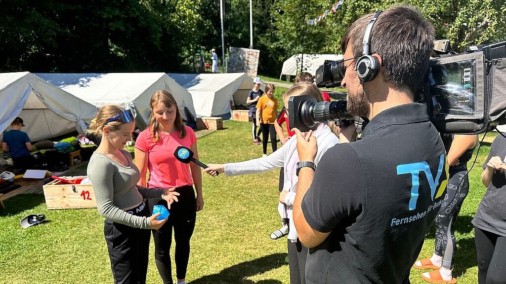 Interviews mit den Kindern vom Zeltlager am Voithenberg.