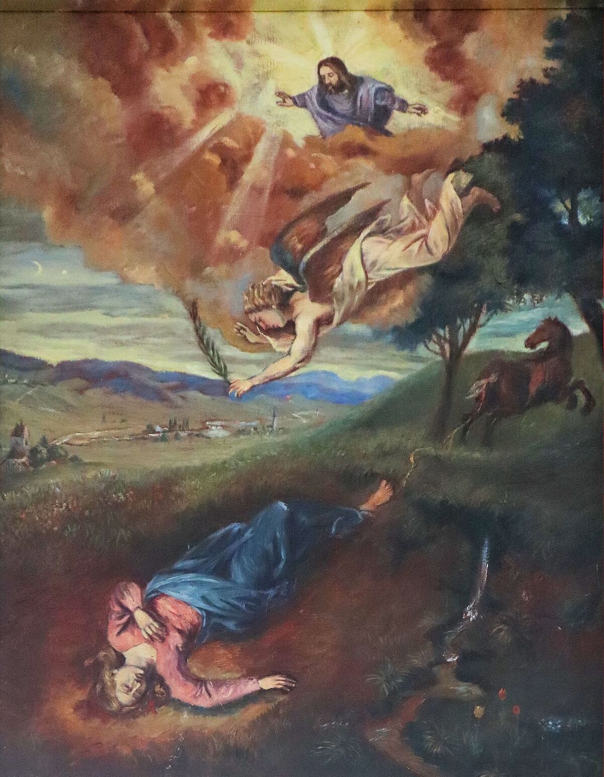 Wolfsindis' Martyrium, Bild in der Kapelle in Reisbach 