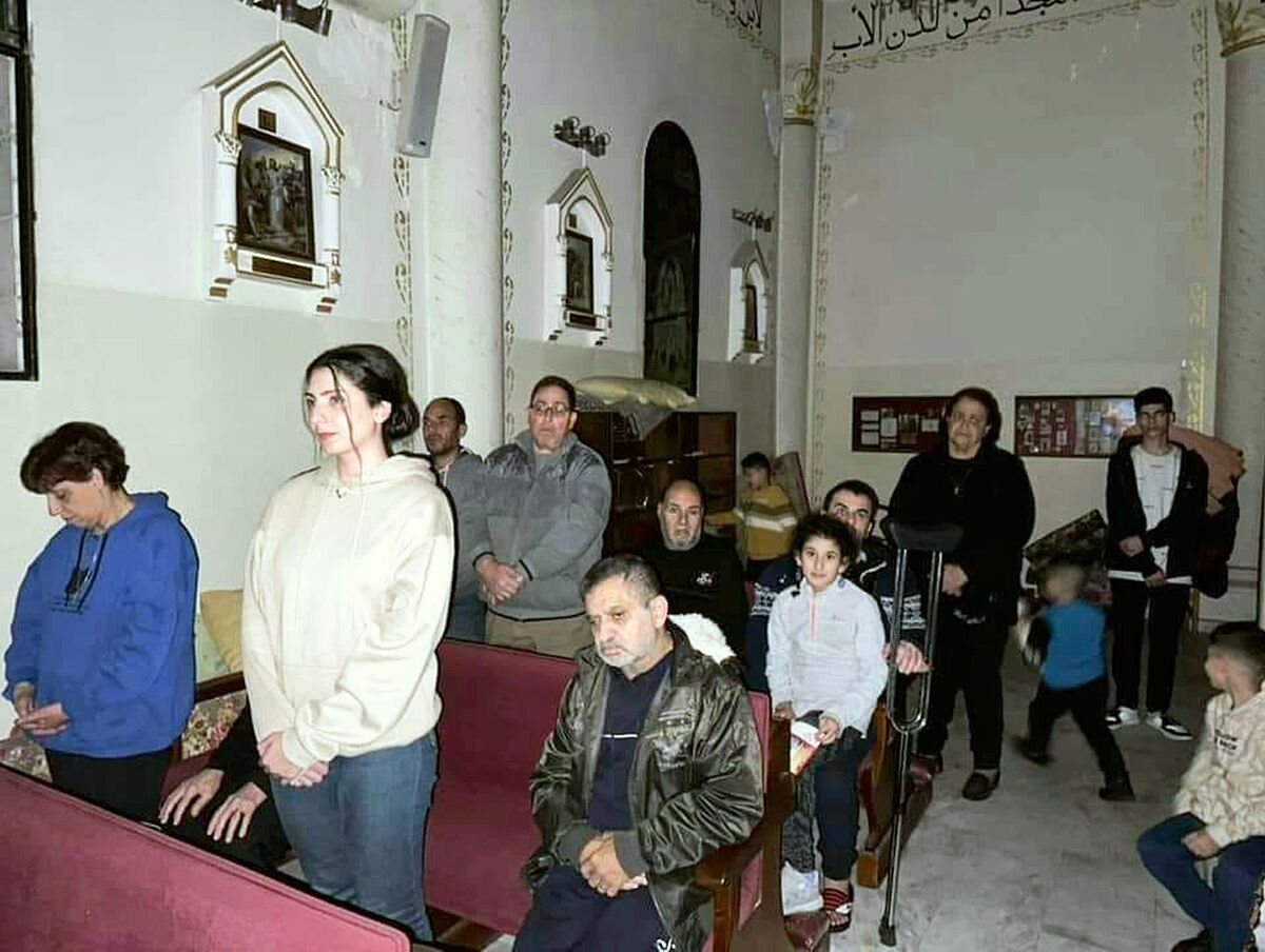 Kirche Gaza-Stadt Gläubige beim Gottesdienst