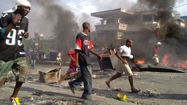 Straßenschlacht in Haiti. (Archivbild)