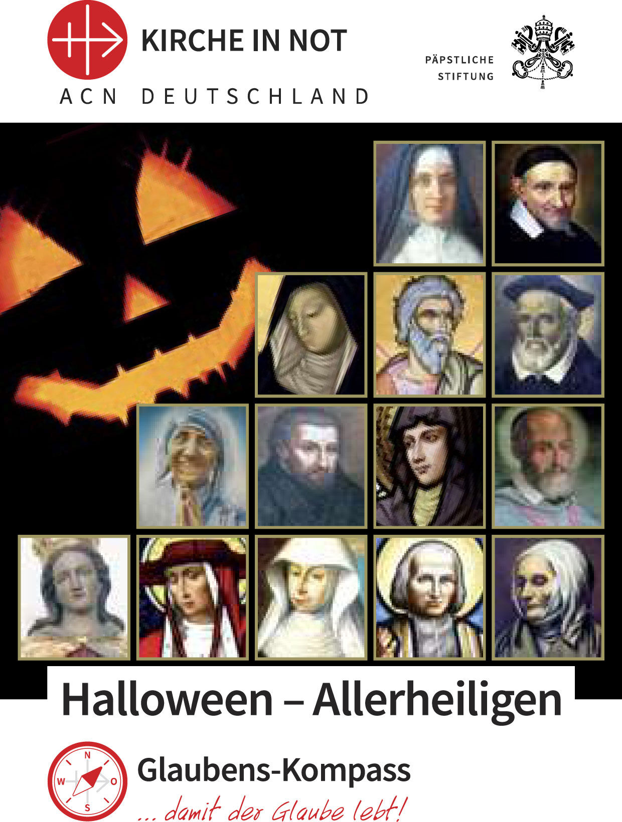 Titelbild des „Glaubens-Kompass Halloween – Allerheiligen“.