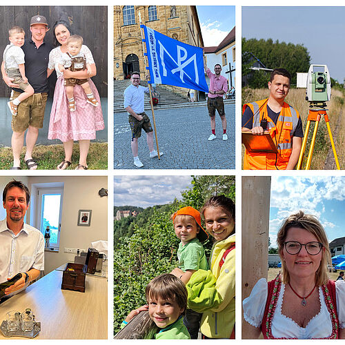 Collage verschiedener Menschen