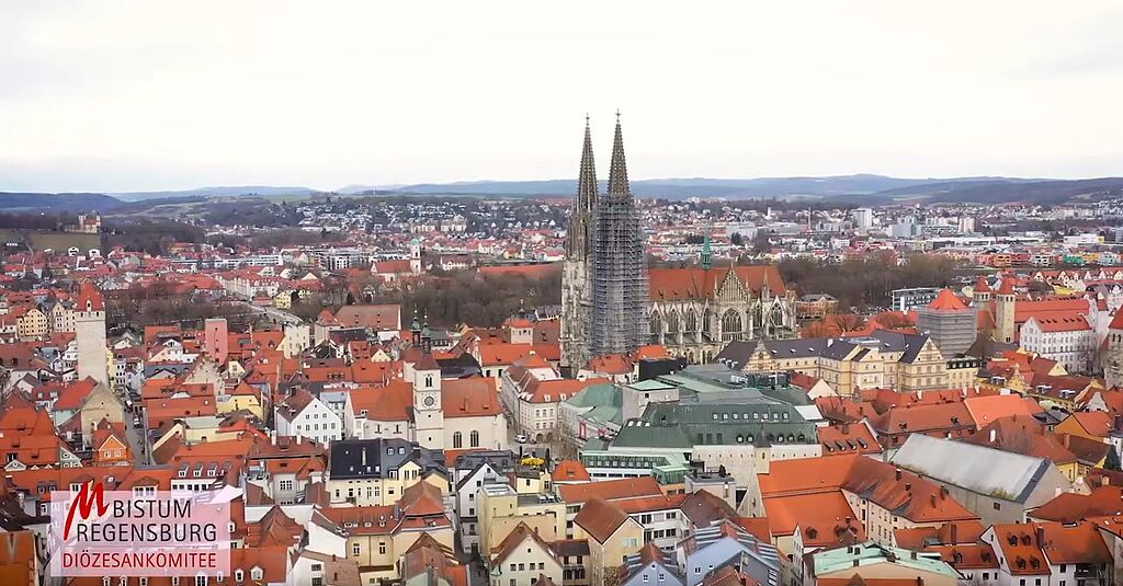 Regensburg aus der Luft betrachtet