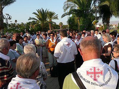 Die Regensburger Diözesanfußwallfahrer auf den Spuren Jesu im Heiligen